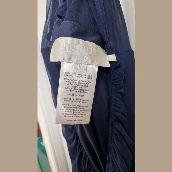 DB Studio Bridesmaids Dress with Illusion Neckline | Marine Size 12 - Picture 11 of 15